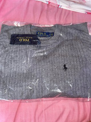 Jersey Polo Ralph Lauren gris con etiquetas
