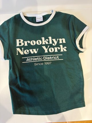 Camiseta Verde Bershka Talla S