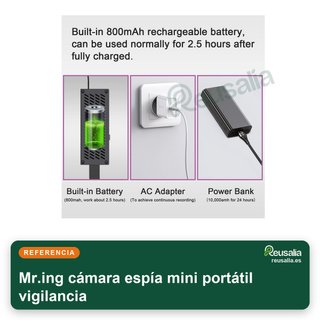 Mr.ing cámara mini mini portátil vigilancia