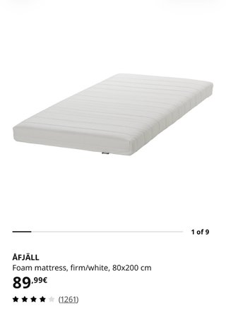 Diván IKEA BRIMNES con 2 cajones y un Colchón