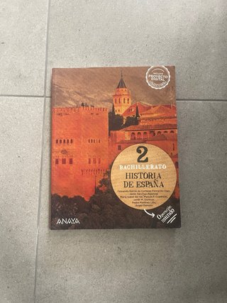 libro historia de España, 2° Bach Anaya