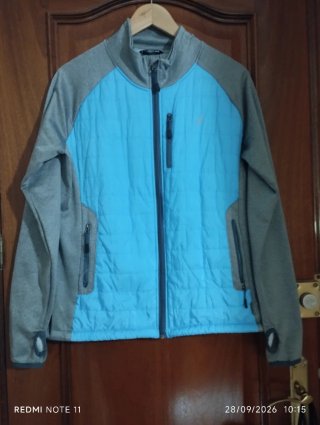 Chaqueta Running Deportiva Azul y Gris