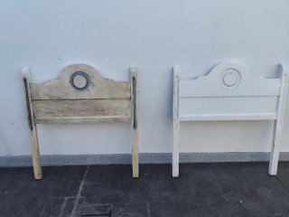 Cabeceros Provenzal Madera Beige/Blanco