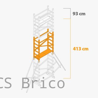 Andamio Modular Aluminio - 6,13 Metros - Pack A+B+C