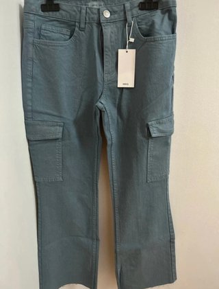 Pantalón Cargo Azul Mango Talla S