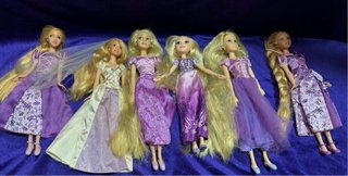 Lote 6 Muñecas Rapunzel