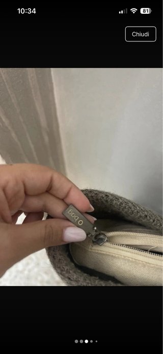 Borsa O bag a spalla marrone e nero