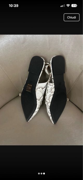 Ballerine slingback pitonate