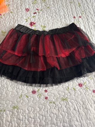 Falda Tutú Halloween Negra y Roja
