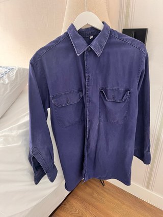 Camisa Vaquera Vintage Hombre Talla 42 Azul