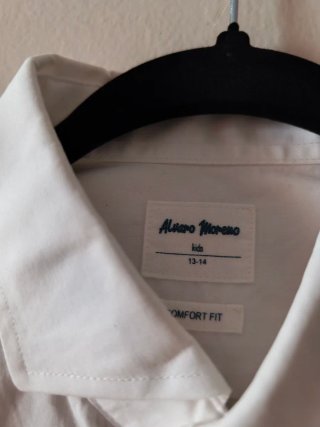 Camisa Blanca de Manga Larga para Niño