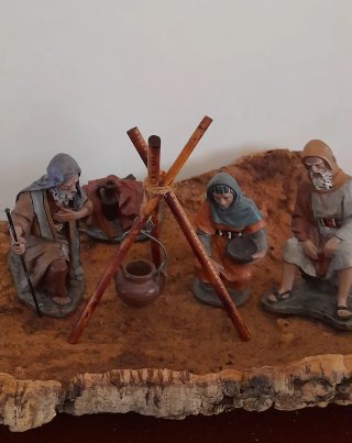 3 Personaggi Nomadi per Presepe