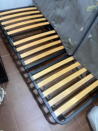 Sofá Cama Gris Tela