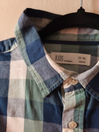 Camisa de Cuadros Manga Larga 13-14 Años