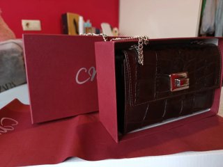 Bolso cartera piel efecto cocodrilo