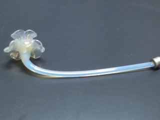 Fiore vetro Murano anice e oro