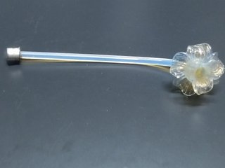 Fiore vetro Murano anice e oro