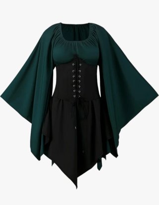Disfraz de Bruja, Vestido Medieval, t.S
