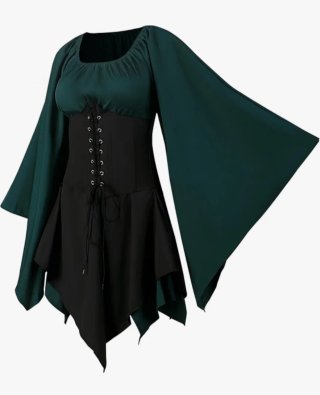 Disfraz de Bruja, Vestido Medieval, t.S