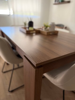 Conjunto 4 muebles salón-comedor nogal