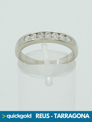 ANILLO ORO BLANCO DIAMANTES T13