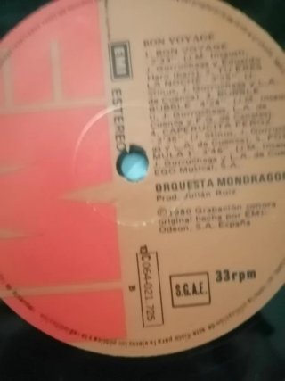 Vinilo Orquesta Mondragón Bon Voyage 1980