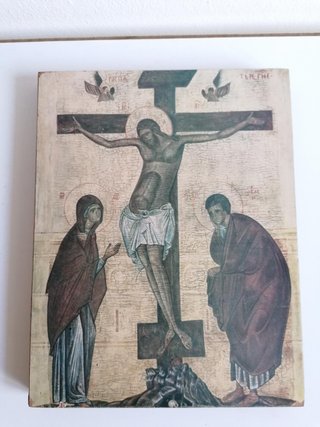 Icona in legno Crocifissione