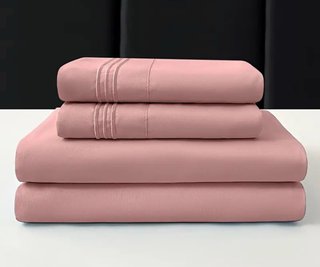Juego de Sábanas para Cama 1,35m Rosa