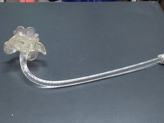 Fiore in vetro di Murano trasparente