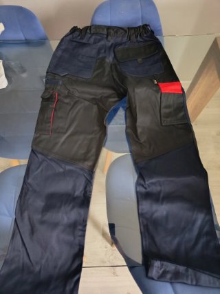 Pantalón de trabajo largo azul y negro
