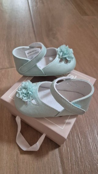 Merceditas Ceremonia Mayoral Talla 18 Color Aqua