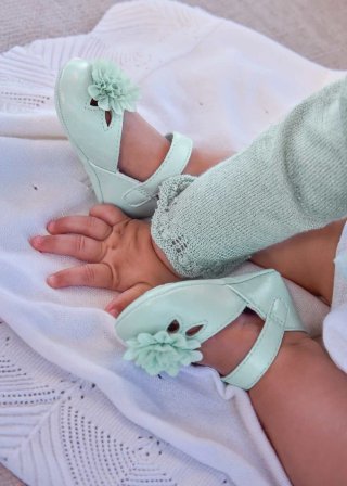 Merceditas Ceremonia Mayoral Talla 18 Color Aqua