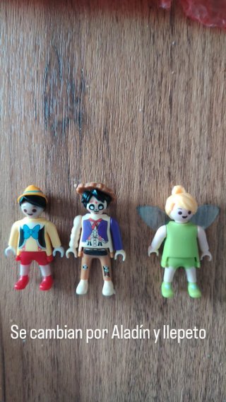 3 Muñecos Playmobil Se cambian por Aladín o gepeto
