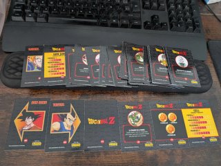Cartas láminas Merchandising Dragon Ball Z