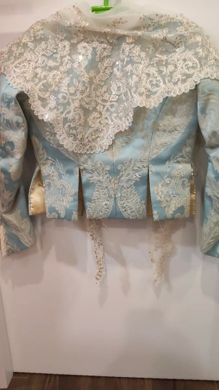 Traje de Fallera El Falleras Azul y Dorado