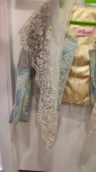 Traje de Fallera El Falleras Azul y Dorado