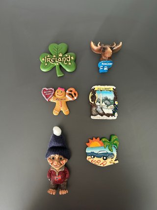 Set di 6 calamite da collezione