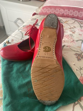 Zapatos Flamenco Rojos con Cordones