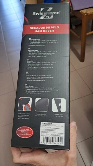 SwissHome Phon Asciugacapelli 2200W