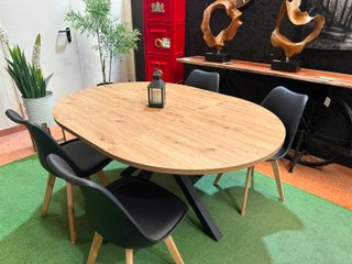 Mesa Extensible 110cm con Patas Negras