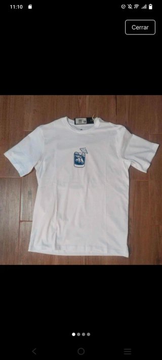 Camiseta Adidas Blanca con Estampado