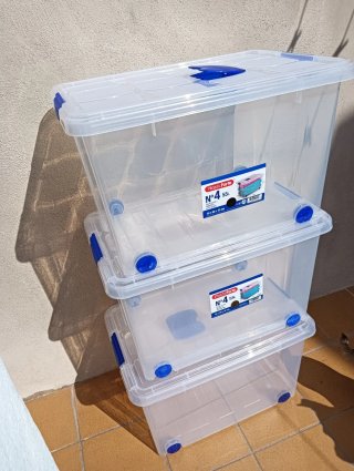 3 Cajas de Almacenaje PlasticForte 55L