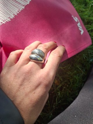 Anillo Plata 925 Diseño Ondulado