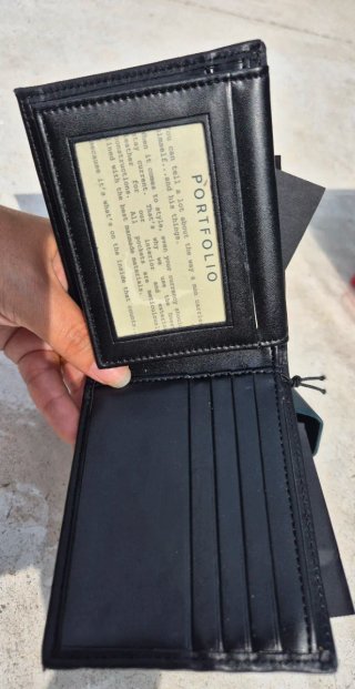 Billetera Perry Ellis Negra Cuero