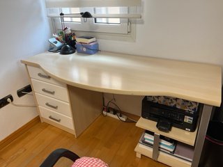 Dormitorio juvenil con cama nido,escritorio,silla