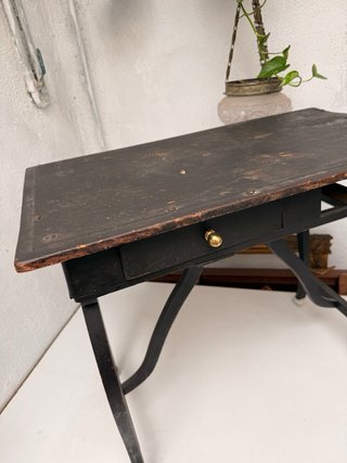 Escritorio Antiguo de Madera Negra