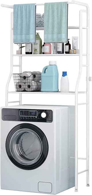 Scaffale da Bagno/Lavatrice Bianca