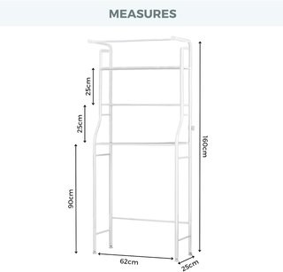 Scaffale da Bagno/Lavatrice Bianca