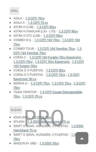 Sensor revoluciones 1300 cdti