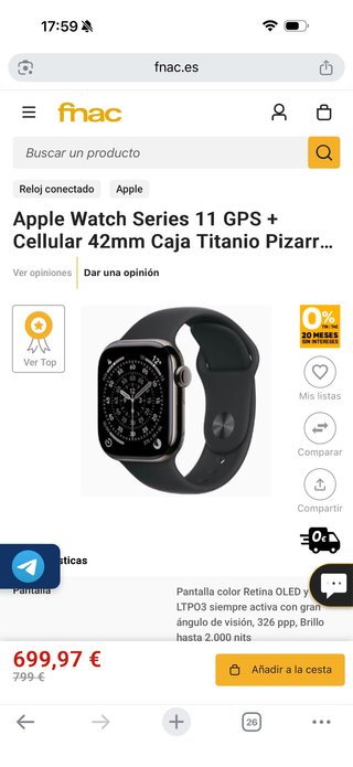 Apple Watch Serie 11 42mm//BAT100%//GARANTÍA!!CAMB